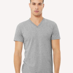 Unisex Heather CVC V-Neck Tee Thumbnail