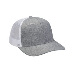 Heather Woven/Soft Mesh Trucker Style Cap Thumbnail