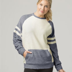 Women's Cozy Contrast Fleece Crewneck Pullover Thumbnail