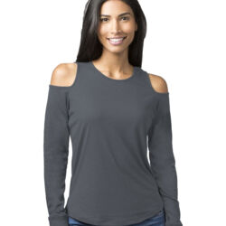 Women's Cold Shoulder Long Sleeve T-Shirt Thumbnail